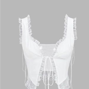 Fairytale Lace Trim Crop Cami Top..